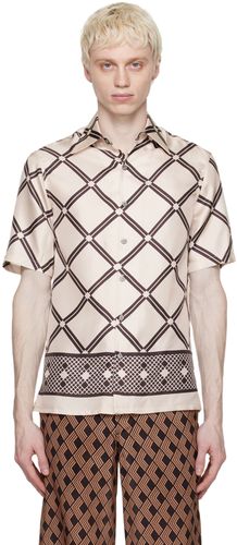 LONDON Off-White Argyle Shirt - 73 LONDON - Modalova