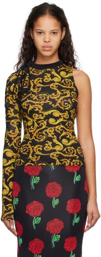 Black & Lace-Up Long Sleeve T-Shirt - Versace Jeans Couture - Modalova