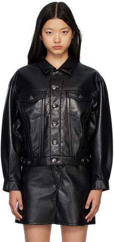 AGOLDE Black Charli Leather Jacket - AGOLDE - Modalova