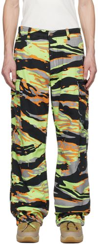 Green & Black Camo Denim Cargo Pants - ERL - Modalova