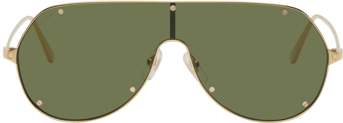 Gold Santos de Sunglasses - Cartier - Modalova
