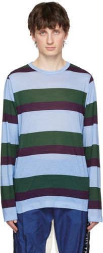 Blue & Green Striped Long Sleeve T-Shirt - Dries Van Noten - Modalova
