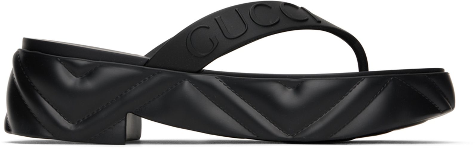 Gucci Black Thong Platform Sandals - Gucci - Modalova