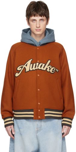 Orange Embroidered Bomber Jacket - Awake NY - Modalova