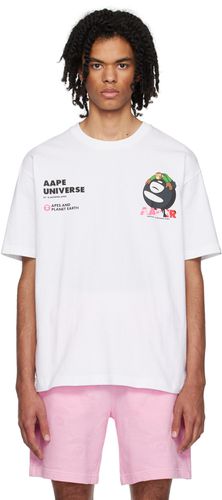 White Moonface T-Shirt - AAPE by A Bathing Ape - Modalova