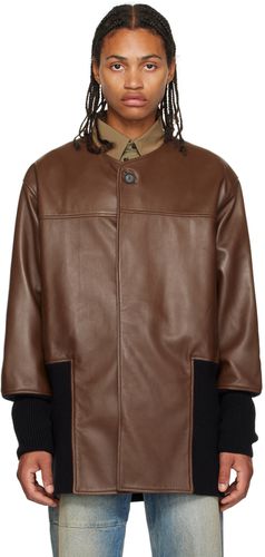 Cut-Through Leather Jacket - T/SEHNE - Modalova