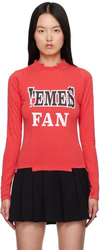 Red Deconstructed Long Sleeve T-Shirt - VETEMENTS - Modalova