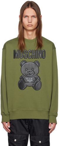 Green Teddy Bear Sweatshirt - Moschino - Modalova