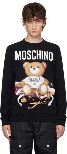 Black Teddy Bear Sweatshirt - Moschino - Modalova