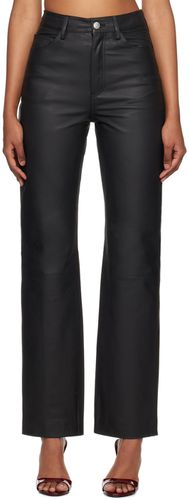 Black Straight Leather Pants - REMAIN Birger Christensen - Modalova