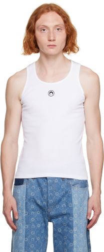 White Embroidered Tank Top - Marine Serre - Modalova