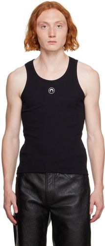 Black Embroidered Tank Top - Marine Serre - Modalova