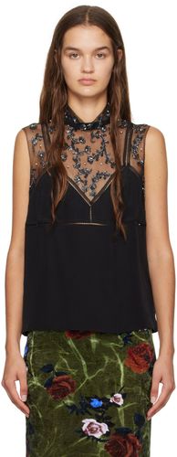 Black Embroidered Tank Top - Dries Van Noten - Modalova