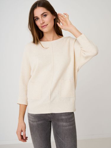 Fine waffle knit organic cotton sweater with pockets - REPEAT cashmere - Modalova