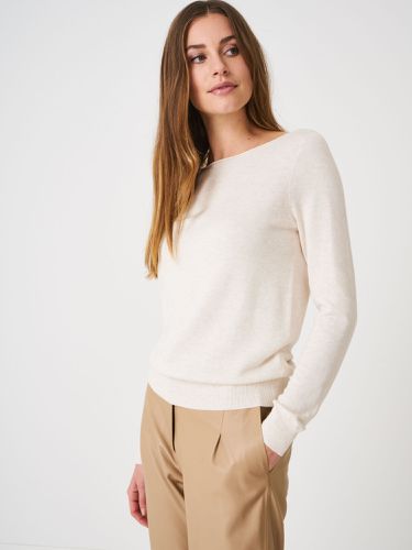 Basic long sleeve pullover in organic cotton blend - REPEAT cashmere - Modalova