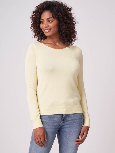 Basic long sleeve pullover in cotton blend - REPEAT cashmere - Modalova