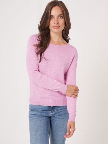 Basic long sleeve pullover in cotton blend - REPEAT cashmere - Modalova
