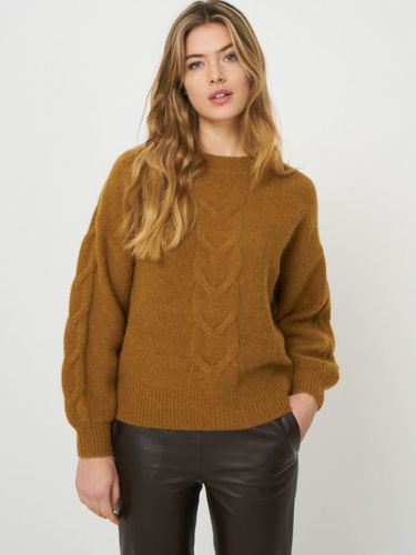 Cropped cable knit sweater - REPEAT cashmere - Modalova