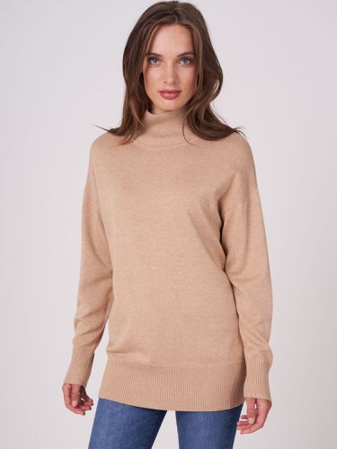 Long sweater with stand collar - REPEAT cashmere - Modalova