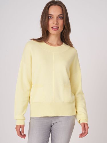 Wide sleeve cotton blend sweater with pockets - REPEAT cashmere - Modalova