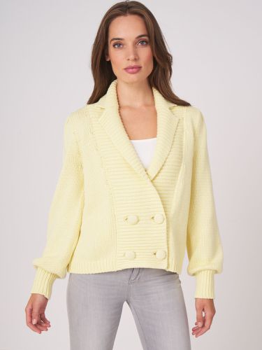 Knitted double breasted cardigan - REPEAT cashmere - Modalova