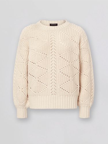 Pure cotton openwork knit sweater - REPEAT cashmere - Modalova