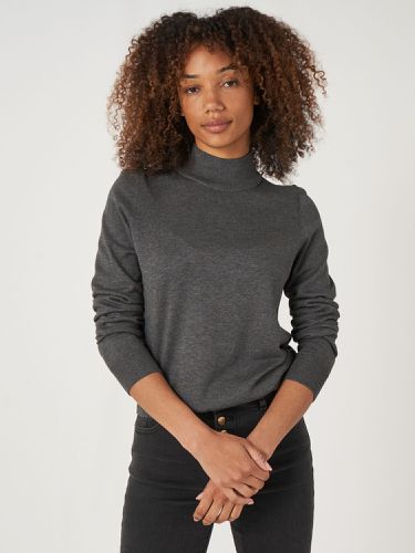 Cotton blend sweater with stand collar - REPEAT cashmere - Modalova