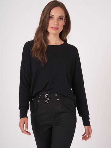Oversized cashmere blend sweater with dividing seam - REPEAT cashmere - Modalova