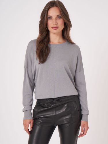Oversized cashmere blend sweater with dividing seam - REPEAT cashmere - Modalova