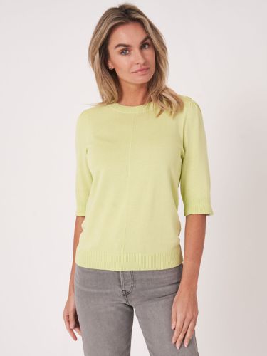 Short sleeve cotton blend sweater - REPEAT cashmere - Modalova