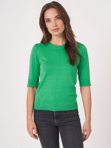 Short sleeve cotton blend sweater - REPEAT cashmere - Modalova