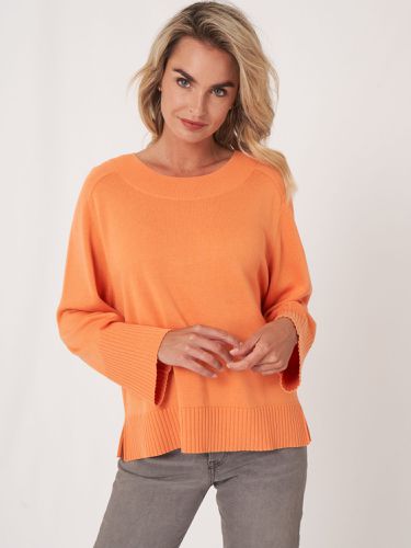 Knitted sweater with wide ribbed hem - REPEAT cashmere - Modalova