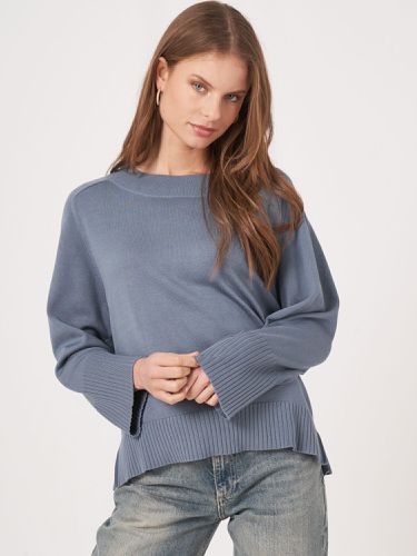Knitted sweater with wide ribbed hem - REPEAT cashmere - Modalova