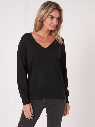 Cashmere silk blend V-neck sweater - REPEAT cashmere - Modalova