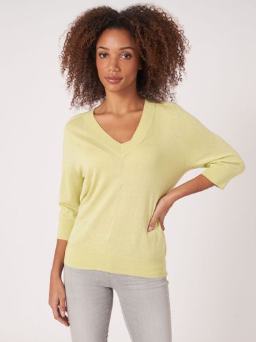 Elbow sleeve cashmere silk blend sweater - REPEAT cashmere - Modalova