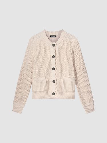 Chunky cotton rib knit cardigan with pockets - REPEAT cashmere - Modalova