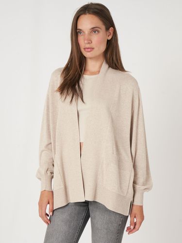Fine knit cotton blend cardigan with pockets - REPEAT cashmere - Modalova