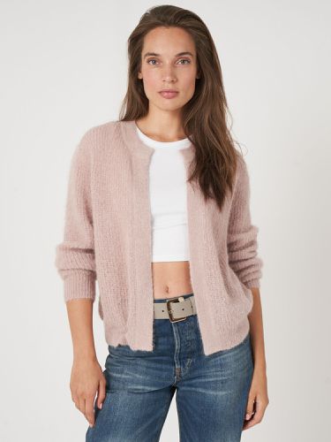 Alpaca blend fluffy knit cardigan - REPEAT cashmere - Modalova