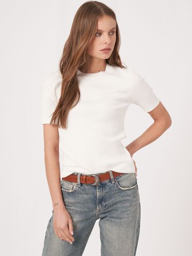 Short sleeve rib knit top - REPEAT cashmere - Modalova