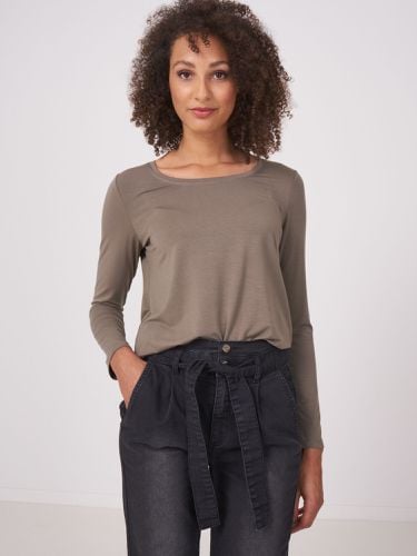 Basic women's long-sleeved top - REPEAT cashmere - Modalova