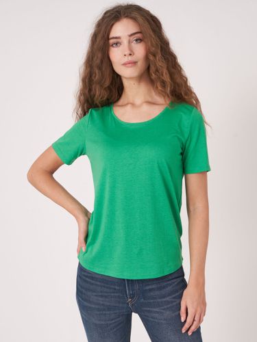 Women's basic T-shirt - REPEAT cashmere - Modalova