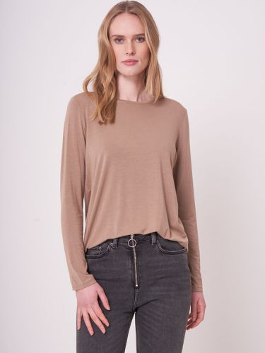Basic women's long-sleeved top - REPEAT cashmere - Modalova
