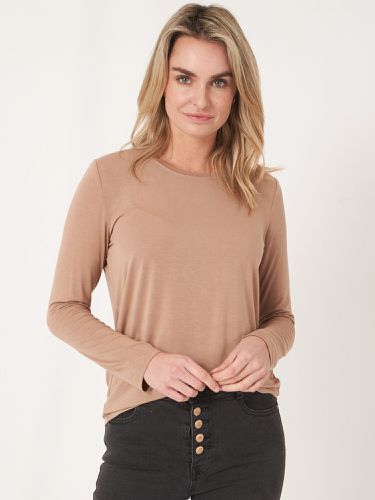 Basic women's long-sleeved top - REPEAT cashmere - Modalova