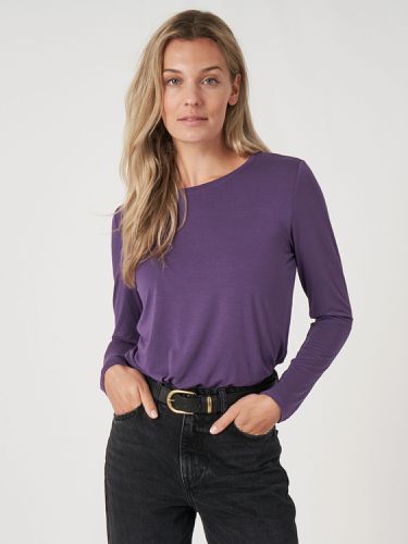 Basic women's long-sleeved top - REPEAT cashmere - Modalova