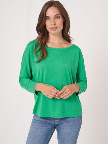 Batwing top with 3/4 sleeve - REPEAT cashmere - Modalova