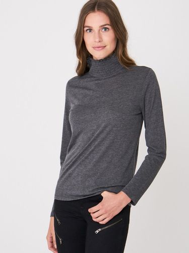 Long-sleeved shirt with smock collar - REPEAT cashmere - Modalova