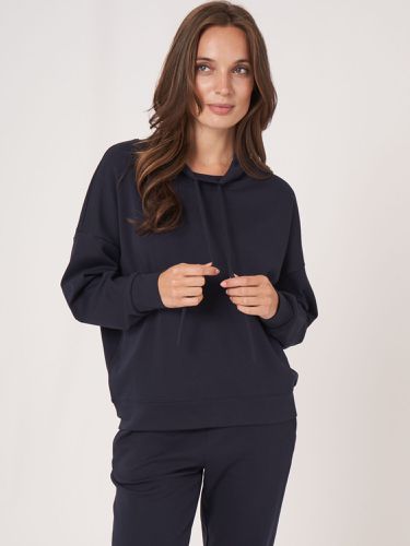 Cotton blend sweatshirt with drawstring - REPEAT cashmere - Modalova