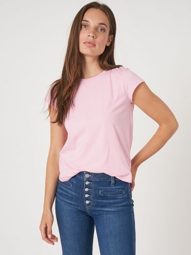 Cap sleeve cotton T-shirt - REPEAT cashmere - Modalova