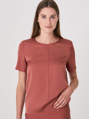 Flowy elastic silk top with string tie at back - REPEAT cashmere - Modalova