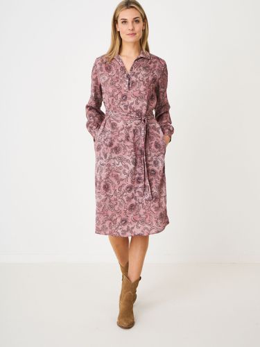 Long stretch satin silk dress with paisley leaves print - REPEAT cashmere - Modalova